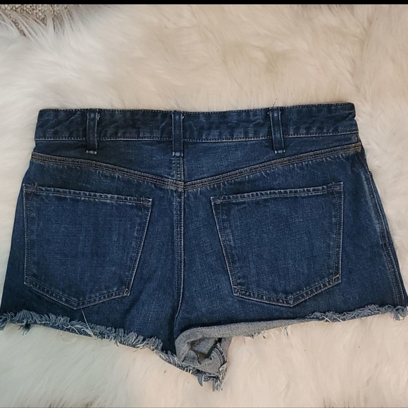 Free People Short Distressed Dark Wash Shorts - Picture 5 of 5